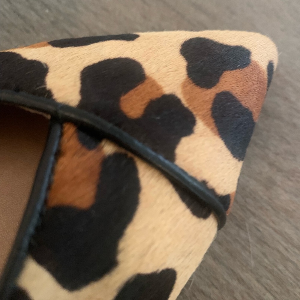 French Sole Leopard Peppy Flats - NEW - Picture 3 of 5